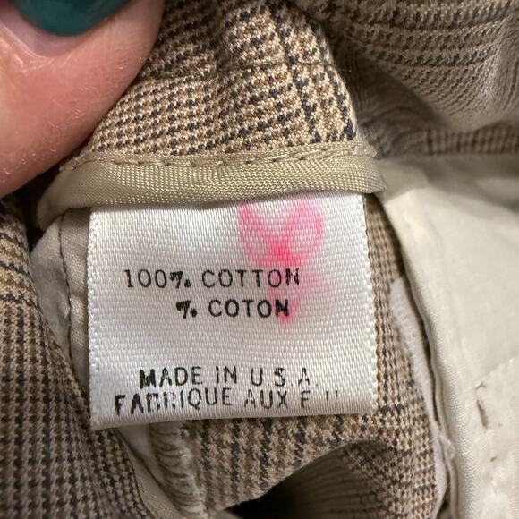 Women's Theory Brown Plaid Flat Front Demi Flare Bootcut Dress Pants Size 4 - Picture 5 of 10